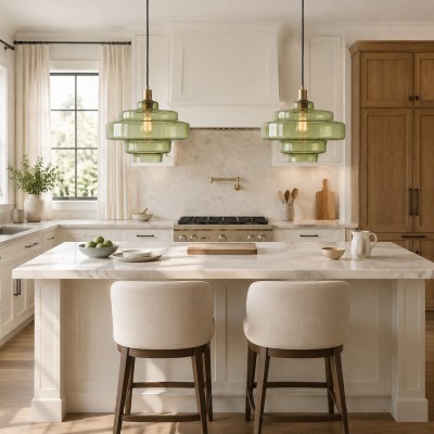 Yves Vintage Tiered Glass Pendant Light