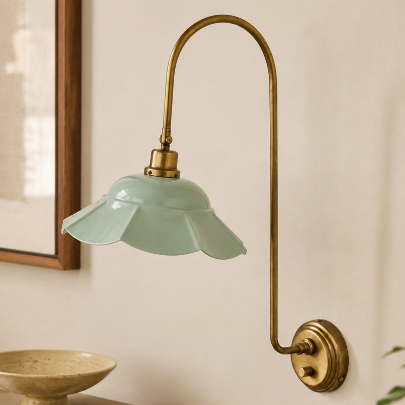 Enzo Elegant Vintage Bloom Metal Wall Sconce