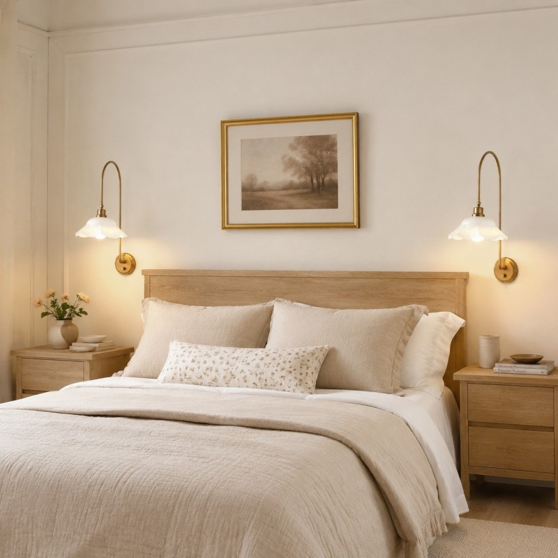 Enzo Elegant Vintage Bloom Metal Wall Sconce