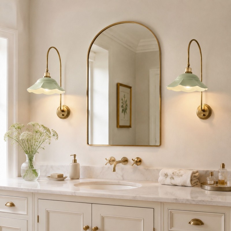 Enzo Elegant Vintage Bloom Metal Wall Sconce