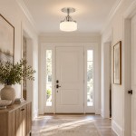 Atlas Vintage Milky Glass Semi Flush Mount Metal Ceiling Light