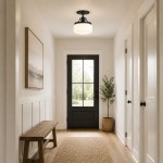 Atlas Vintage Milky Glass Semi Flush Mount Metal Ceiling Light