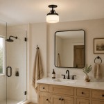 Atlas Vintage Milky Glass Semi Flush Mount Metal Ceiling Light