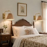 Blaine Vintage Gingham Pleated Fabric Wall Lamp
