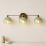 Conrad Vintage 3 Light Bellflower Glass Wall Sconce
