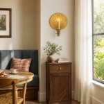 Irvin Antique Brass Shell Candlestick Wall Sconce