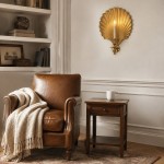 Irvin Antique Brass Shell Candlestick Wall Sconce