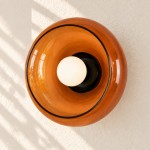 Stefania Rustic White Pleated Fabric Shade Sconce