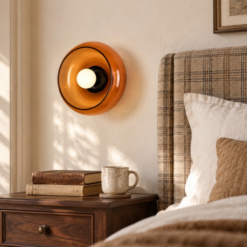 Vega Retro Bowl Shade Wall Sconce