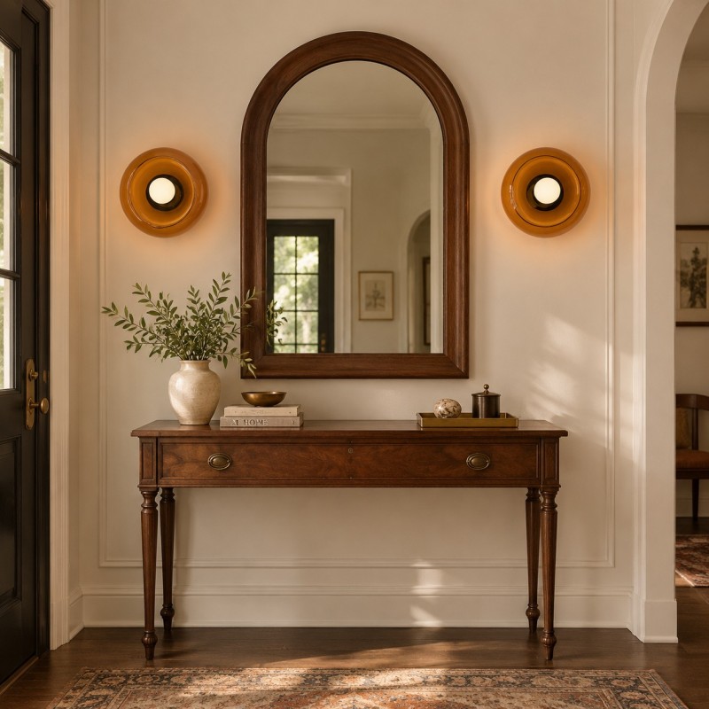 Vega Retro Bowl Shade Wall Sconce
