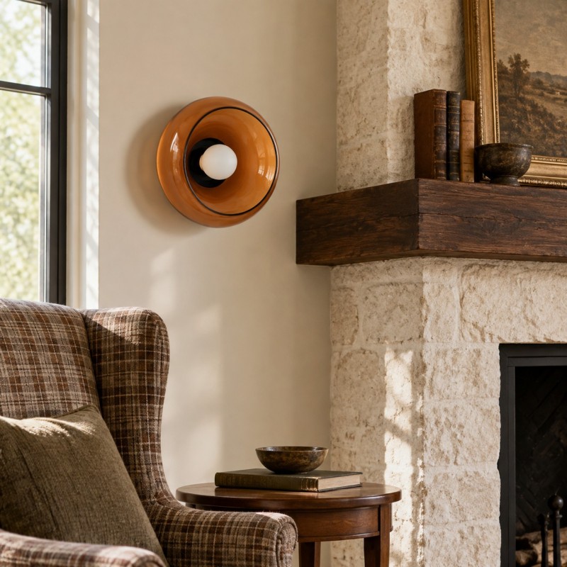 Vega Retro Bowl Shade Wall Sconce