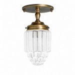 Lawson Classic Ribbed Glass Semi Flush Mount Ceiling Light