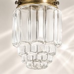 Lawson Classic Ribbed Glass Semi Flush Mount Ceiling Light