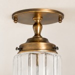 Lawson Classic Ribbed Glass Semi Flush Mount Ceiling Light