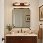 Benjamin Rustic Adjustable Travertine Wood Led Vanity Sconce