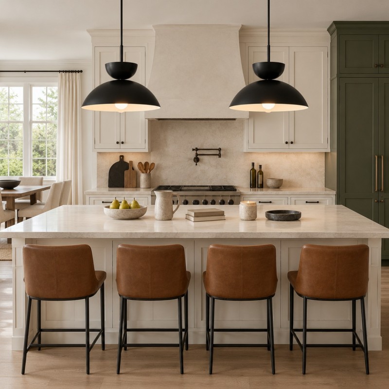 Glythorix Nordic Simple Metal Color H Type Pendant Light