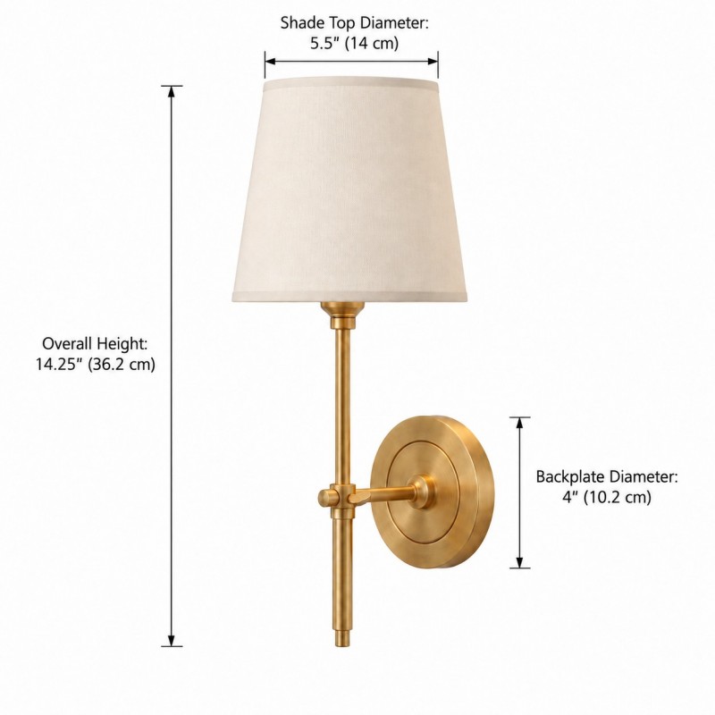 Ozuma One Light Wall Sconce with Linen Shade