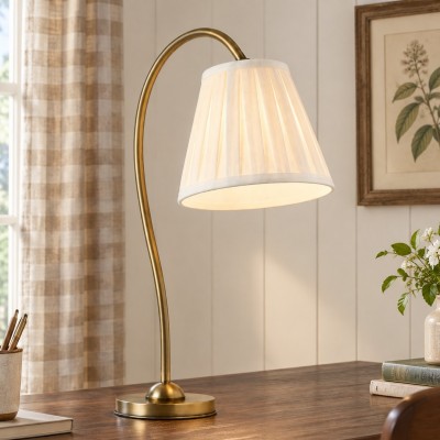 Bailey Vintage Linen Pleated Shade Table Lamp