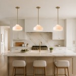 Drilon Modern Brass Rod Glass Shade Pendant Light
