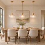 Drilon Modern Brass Rod Glass Shade Pendant Light
