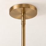 Drilon Modern Brass Rod Glass Shade Pendant Light