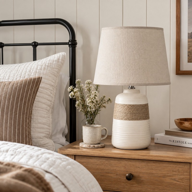 Rocco Handmade Simple Rustic Ceramic Table Lamp