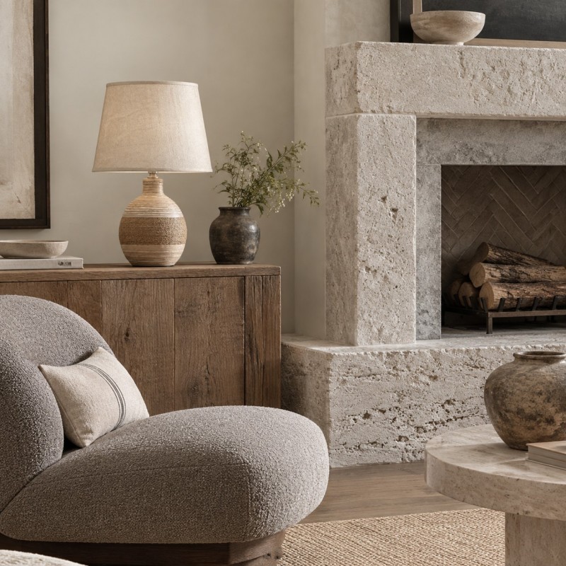 Rocco Handmade Simple Rustic Ceramic Table Lamp
