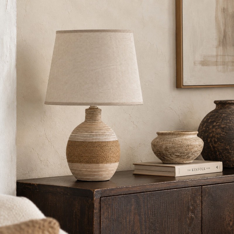 Rocco Handmade Simple Rustic Ceramic Table Lamp