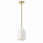 Drilon Modern Brass Rod Glass Shade Pendant Light