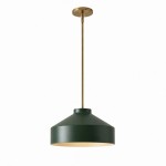 Drilon Modern Brass Rod Glass Shade Pendant Light