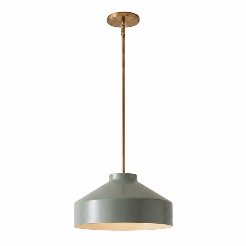 Drilon Modern Brass Rod Glass Shade Pendant Light