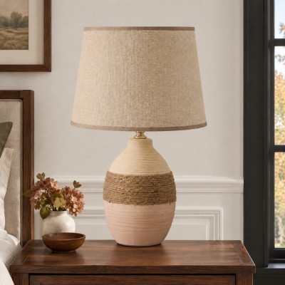 Rocco Handmade Simple Rustic Ceramic Table Lamp