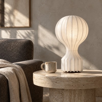 Tiago Wabi Sabi White Round Table Lamp