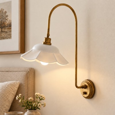 Enzo Elegant Vintage Bloom Metal Wall Sconce