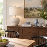 Ulysse Rustic Ceramic Pot Drum Shade Table Lamp