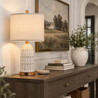 Kaldor Bohemian Style Carving Lamp Frame Touch Bedside Lamp