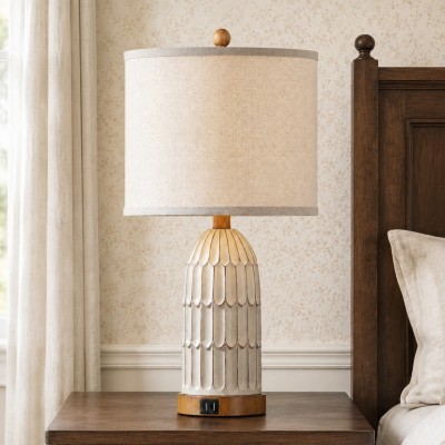 Kaldor Bohemian Style Carving Lamp Frame Touch Bedside Lamp