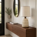 Iverna Mini Boho Hand-Painted Ceramic End Table Lamp