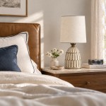 Iverna Mini Boho Hand-Painted Ceramic End Table Lamp