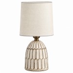 Iverna Mini Boho Hand-Painted Ceramic End Table Lamp