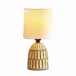 Iverna Mini Boho Hand-Painted Ceramic End Table Lamp