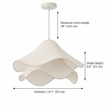 Liora Modern Petal Iron Fabric Pendant Light