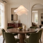 Liora Modern Petal Iron Fabric Pendant Light
