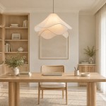 Liora Modern Petal Iron Fabric Pendant Light