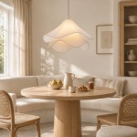 Liora Modern Petal Iron Fabric Pendant Light
