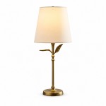 Huxley Rustic Antique Brass Botanical Forged Iron Table Light