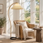 Anamika Vintage Mid Century Wooden Floor Lamp