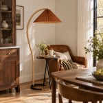 Anamika Vintage Mid Century Wooden Floor Lamp
