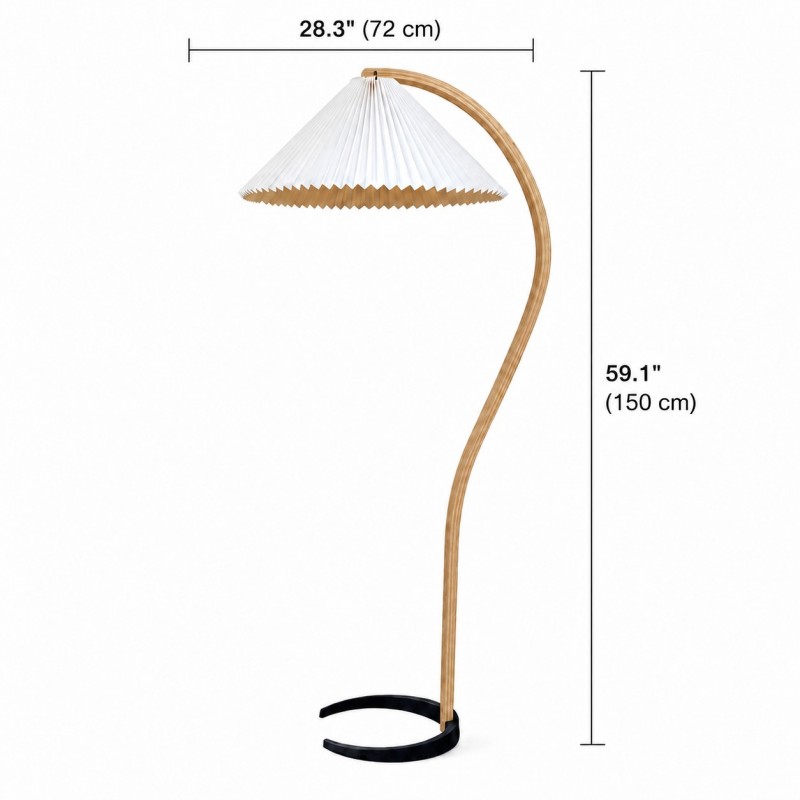 Anamika Vintage Mid Century Wooden Floor Lamp