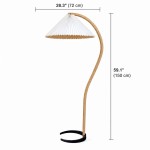 Anamika Vintage Mid Century Wooden Floor Lamp